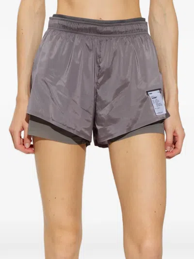 Satisfy Techsilk 3" Layered Shorts In Purple