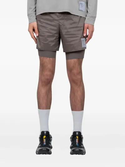 Satisfy Techsilk™ 8" Double-layer Running Shorts In Gray