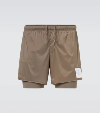 Satisfy Techsilk 8" Running Shorts In Brown