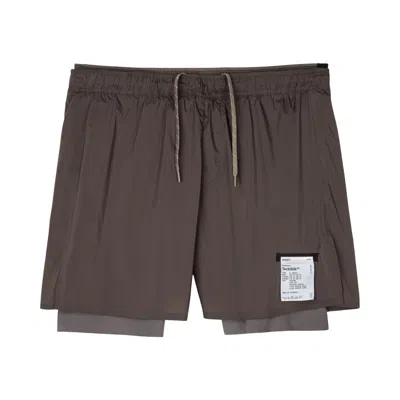 Pre-owned Satisfy Techsilk 8 Shorts 'quicksand' | Brown | Men's Size S