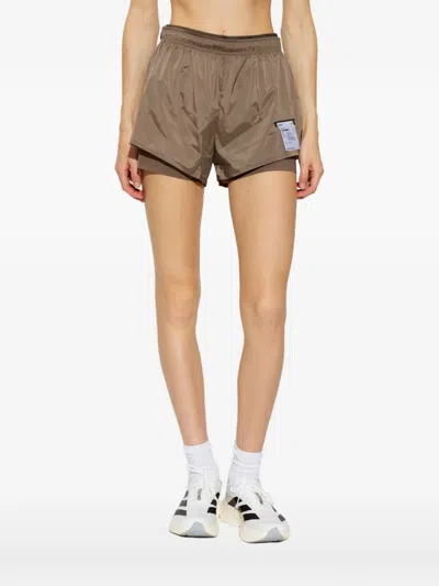 Satisfy Techsilk Layered Shorts In Brown