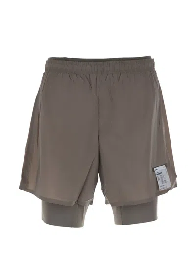 Satisfy Techsilk Layered Shorts In Grey