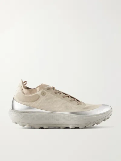 Satisfy Therocker™ Rubber-trimmed Rippy™ 66 Trail Running Sneakers In Silver
