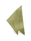 Satisfy Triangular Perforated-detail Scarf In Green