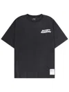 Satisfy Distressed Logo-print T-shirt In Black