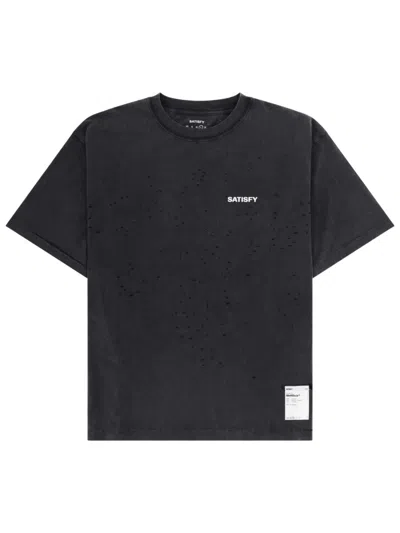 Satisfy T-shirt Con Logo In Black