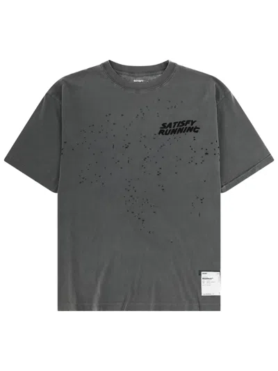 Satisfy T-shirt Con Logo In Gray