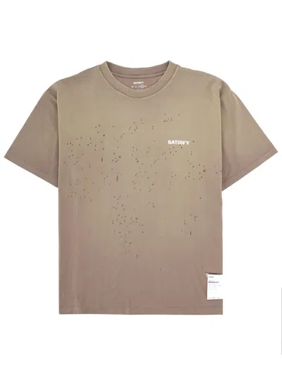 Satisfy T-shirt Con Logo In Nude