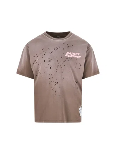 Satisfy T-shirt "mothtech™" In Braun