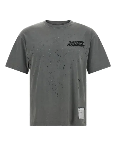 Satisfy T-shirt Mothtech Running Faded Black In Gray
