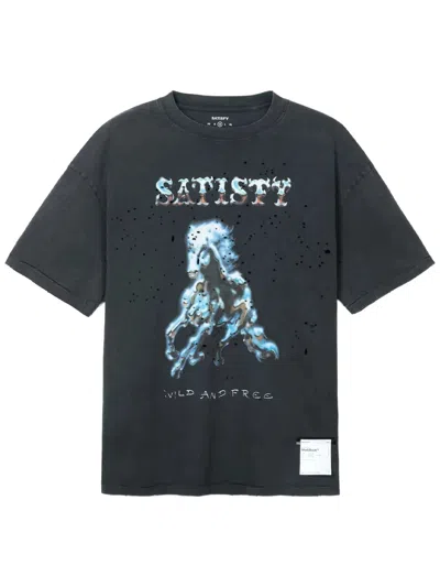 Satisfy T-shirt With Logo In Black
