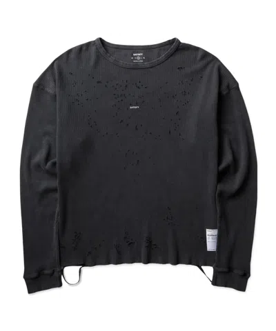 Satisfy Waffle Long T-shirt In Gray
