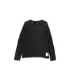 Satisfy Waffle-knit Raglan-sleeve Sweater In Black