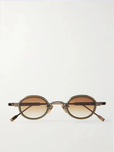 Sato Algedi-t Round-frame Titanium Sunglasses In Multi