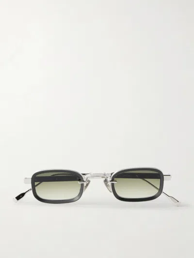 Sato Canicula Square-frame Titanium Sunglasses In Green