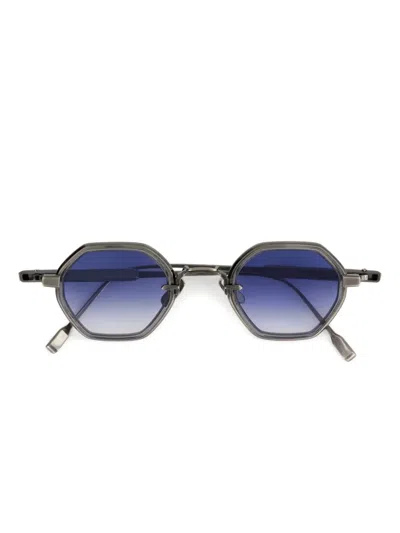 Sato Eyewear Arraï-t Geometric-frame Sunglasses In Silver