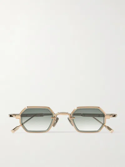 Sato Hadar-t Square-frame Titanium Sunglasses In Gold