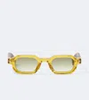 Sato Vega Rectangular Sunglasses In Yellow