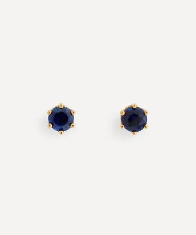 Satomi Kawakita 14ct Gold 3mm Sapphire Stud Earrings