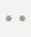 SATOMI KAWAKITA SATOMI KAWAKITA 14CT GOLD 4MM WHITE DIAMOND STUD EARRINGS
