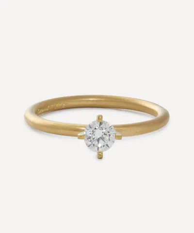 Satomi Kawakita 18ct Gold 4.5mm Noble White Diamond Ring