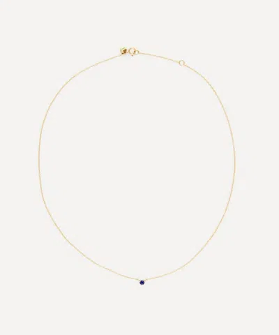 Satomi Kawakita 18ct Gold Blue Sapphire Birthstone Necklace