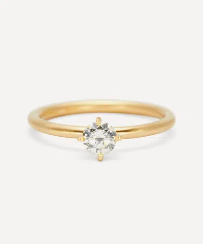 Satomi Kawakita 18ct Gold Noble White Diamond Ring In Pink