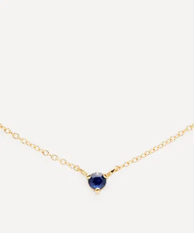 Satomi Kawakita 18ct Gold Sapphire Birthstone Necklace In Orange