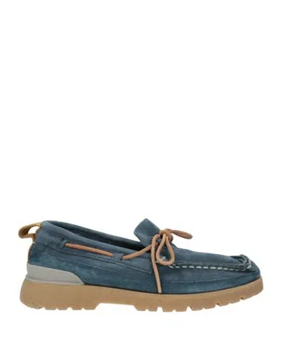Satorisan Man Loafers Slate Blue Size 12 Leather In Multi