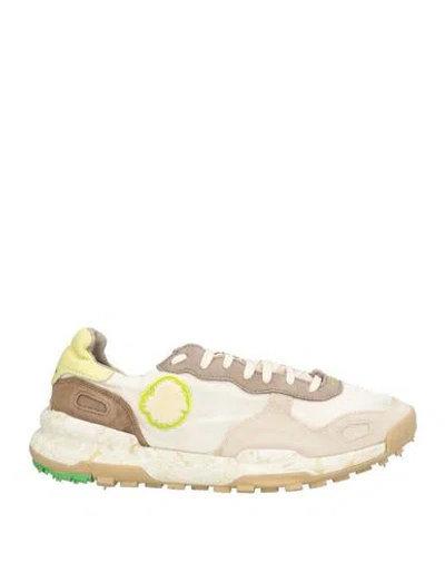 Satorisan Man Sneakers Ivory Size 13 Leather, Textile Fibers In Multi