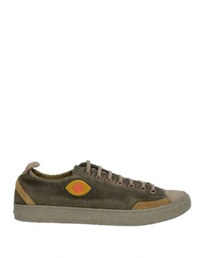 Satorisan Man Sneakers Military Green Size 10 Leather