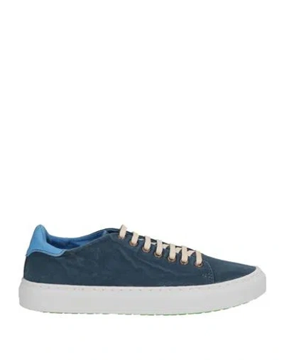 Satorisan Man Sneakers Navy Size 7 Textile Fibers, Soft Leather
