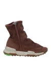 Satorisan Woman Ankle Boots Chocolate Brown Size 12 Leather In Brown