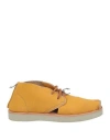 Satorisan Woman Ankle Boots Ocher Size 6 Soft Leather In Yellow