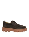 Satorisan Woman Lace-up Shoes Dark Brown Size 11 Leather In Brown