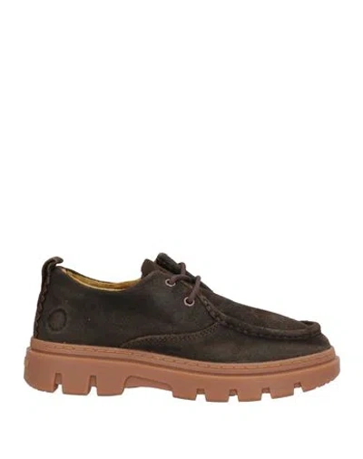 Satorisan Woman Lace-up Shoes Dark Brown Size 11 Leather