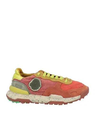 Satorisan Woman Sneakers Brick Size 6 Leather, Textile Fibers In Red