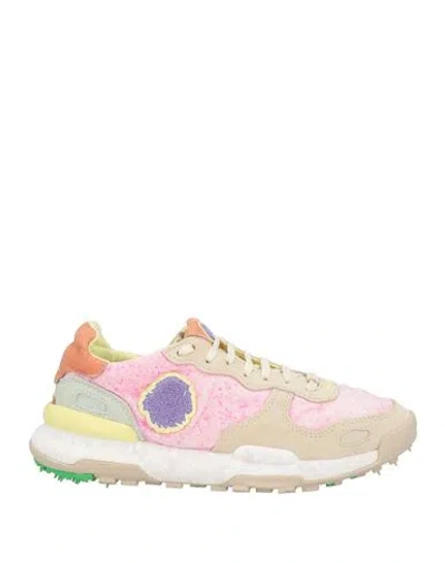 Satorisan Woman Sneakers Pink Size 11 Leather, Textile Fibers