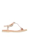Satorisan Toe Strap Sandals In Off White