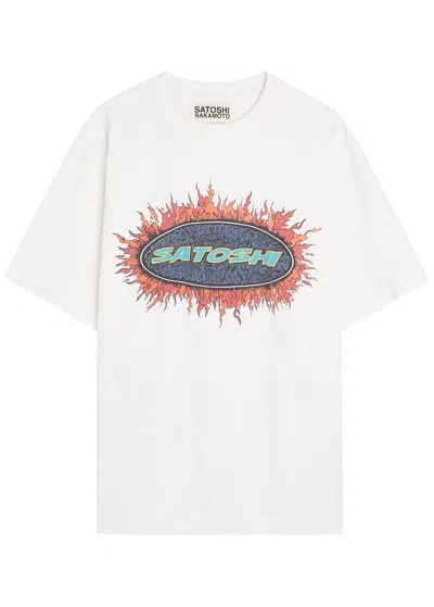 Satoshi Nakamoto Blender Printed Cotton T-shirt In White