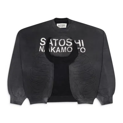 Satoshi Nakamoto Bone Crewneck Black
