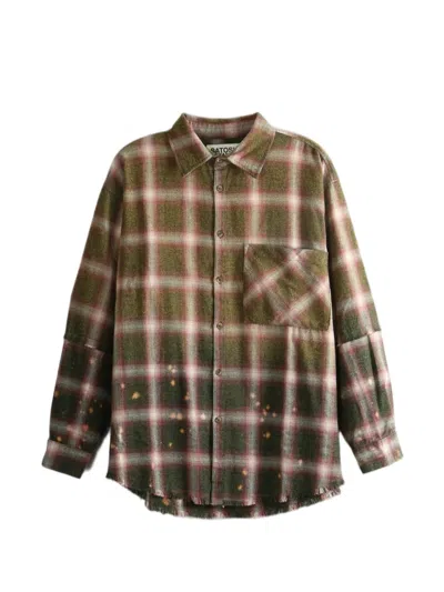 Satoshi Nakamoto Check-pattern Frayed-hem Shirt In Multi
