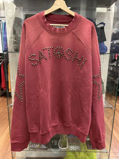 Pre-owned Satoshi Nakamoto Crewneck In Red