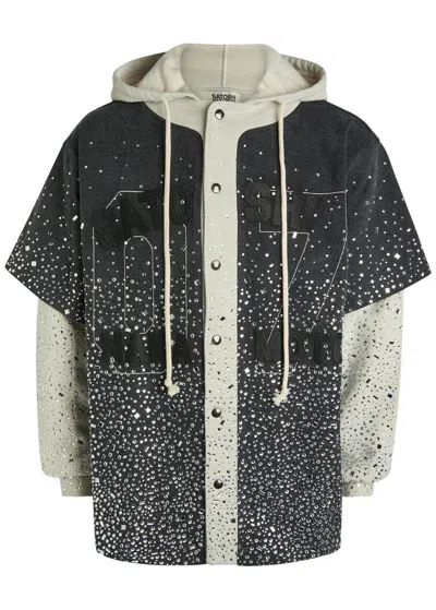 Satoshi Nakamoto Crystal-embellished Cotton Jacket In Multi