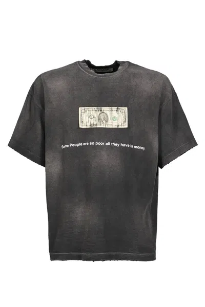 Satoshi Nakamoto Cup Half Full Tee In Black