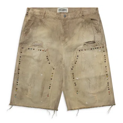 Satoshi Nakamoto Danny's Carpenter Short White In Brown