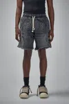 Satoshi Nakamoto Denim Moto Short In Gray