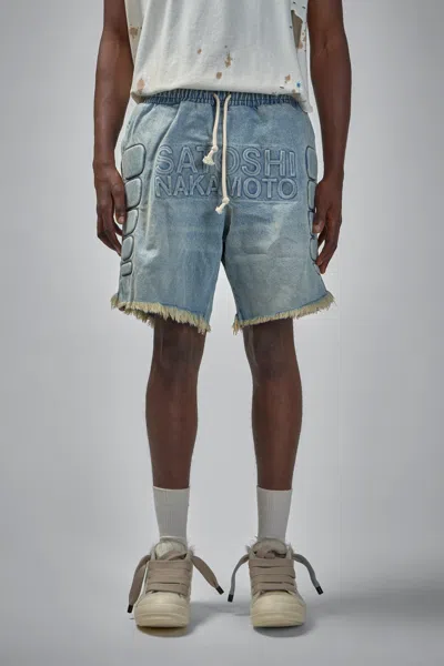Satoshi Nakamoto Denim Moto Short