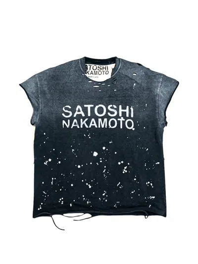 Satoshi Nakamoto Distressed Long-sleeved T-shirt In Multi