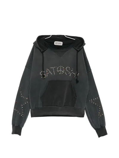 Satoshi Nakamoto Embellished Hoodie In Black